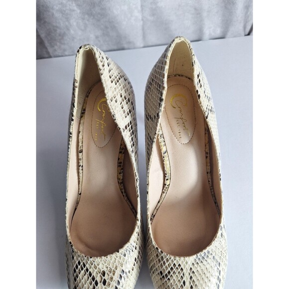 Women's Snake Print Stiletto Heels Pumps Sz 7 Mob Wife Career Office Business - Picture 5 of 9